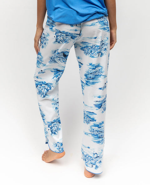 Donna Santorini Print Pyjama Bottoms