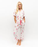 Shelly Womens Shell Printed Jersey Cropped Pyjama Set
