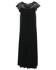 Winnie Black Lace Detail Jersey Long Nightdress