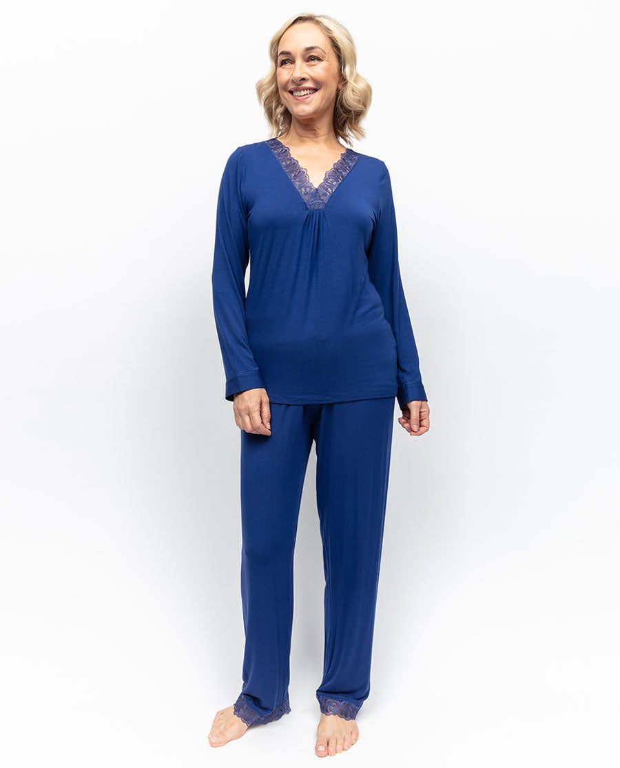 Cecilia Lace Detail Jersey Pyjama Set Cyberjammies cecilia-lace-detail-jersey-pyjama-set-cyberjammies