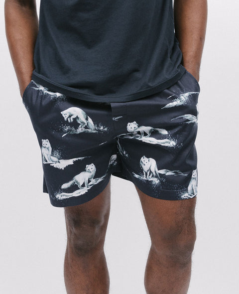 Atlas Arctic Fox Print Shorts