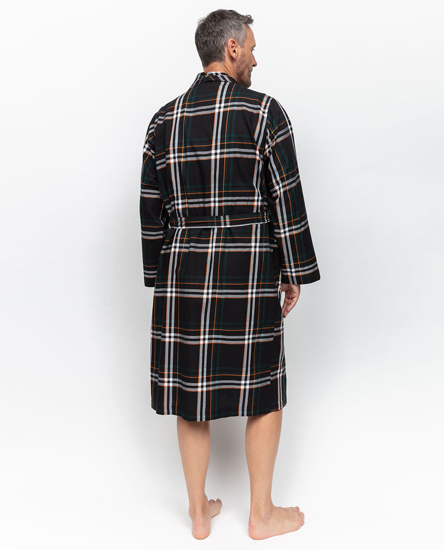 Blake Check Long Dressing Gown Cyberjammies