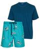 Cove Mens Jersey T-shirt and Turtle Print Shorty Set
