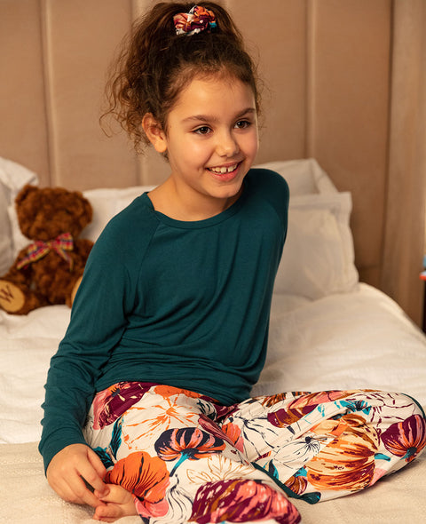 Maple Girls Slouch Jersey Top and Pumpkin Print Pyjama Set