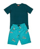 Cove Boys Jersey T-shirt and Turtle Print Shorty Set