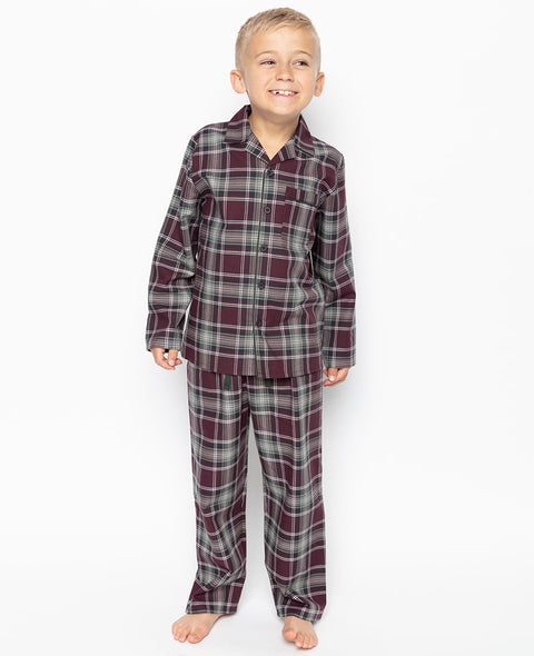 Jack Burgundy Check Pyjama Set
