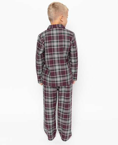 Jack Burgundy Check Pyjama Set