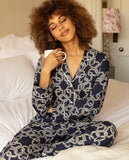 Avery Pyjama-Set mit weitem Bein und Kettenmuster