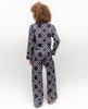 Avery Pyjama-Set mit weitem Bein und Kettenmuster
