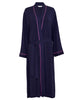 Robe de chambre longue en jersey bleu marine Avery