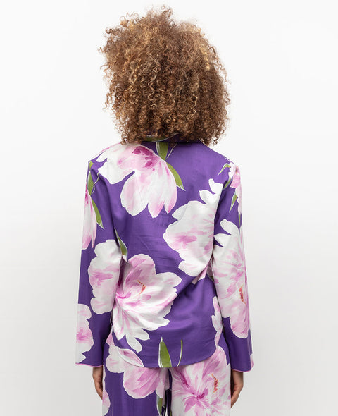 Valentina Pyjama-Oberteil mit Blumendruck