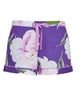 Lila Shorts mit Blumenmuster „Valentina“