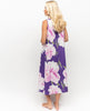 Valentina Purple Floral Print Long Nightdress