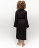 Robe de chambre longue en jersey noir Blake