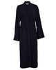 Robe de chambre longue en jersey noir Blake