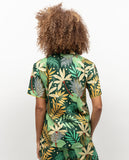 Haut de pyjama à imprimé feuilles de palmier Gabrielle