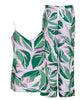 Lexi Lilac Mix Leaf Print Cami & Wide Leg Pant Set