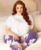 Valentina Weißes Slouch-Pyjama-Oberteil aus Jersey