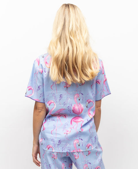 Zoey Flamingo Print Pyjama Top