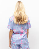 Zoey Pyjama-Oberteil mit Flamingo-Print