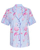 Zoey Flamingo Print Pyjama Top