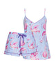 Zoey Flamingo Print Cami and Shorts Set