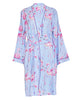 Zoey Flamingo Print Short Dressing Gown