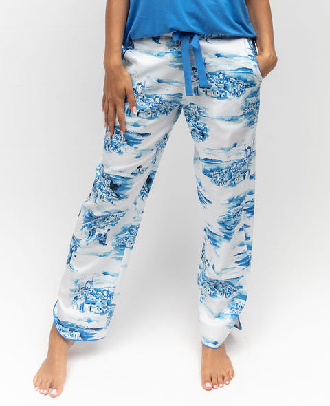 Donna Santorini Print Pyjama Bottoms