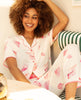 Shelly Ensemble de pyjama court en jersey imprimé Shell pour femme