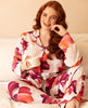 Aliyah Pyjama-Set mit Blumenmuster, Creme