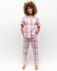 Shelly-Pyjama-Oberteil mit Karomuster