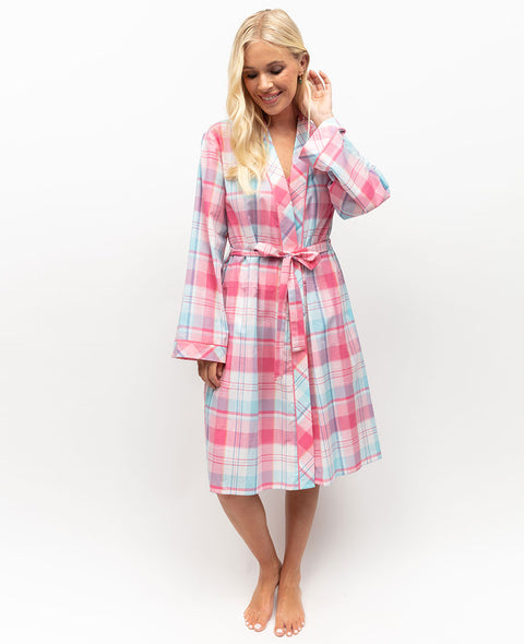 Shelly Check Short Dressing Gown