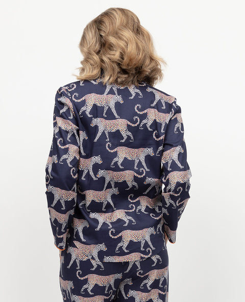 Taylor Womens Leopard Print Pyjama Top