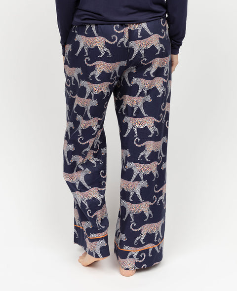 Taylor Womens Leopard Print Wide Leg Pyjama Bottoms
