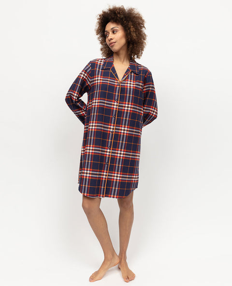 Taylor Womens Lightly Brushed Check Nightshirt