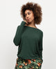 Forrest Womens Dark Green Slouch Jersey Pyjama Top