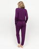 Ensemble de pyjama ample en jersey violet pour femme Colette