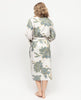 Piper Womens White Floral Print Long Dressing Gown