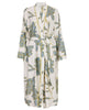 Piper Womens White Floral Print Long Dressing Gown