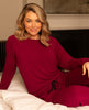 Penelope Womens Deep Purple Slouch Jersey Pyjama Set