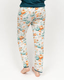 Goldie Womens Pumpkin Printed Jersey Pyjama Bottoms