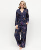 Edie Womens Navy Fireworks Print Wide Leg Pyjama Set