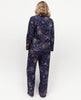 Edie Womens Navy Fireworks Print Wide Leg Pyjama Set