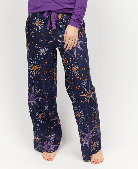 Edie Pyjamahose mit weitem Bein und Feuerwerk-Print für Damen