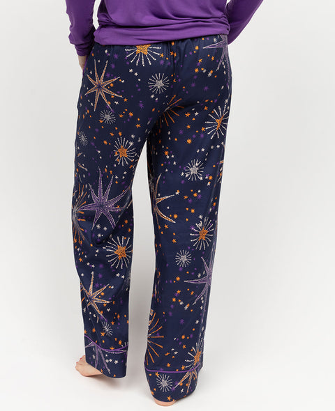 Edie Womens Fireworks Print Wide Leg Pyjama Bottoms