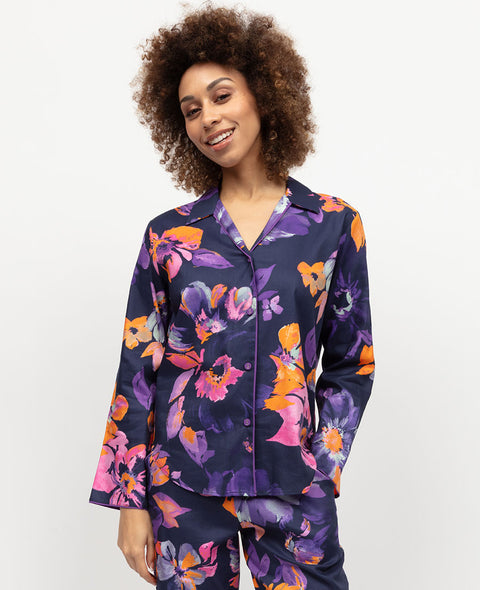 Edie Pyjamaoberteil mit Blumenmuster für Damen