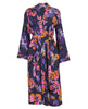 Edie Robe de chambre longue à imprimé floral pour femme