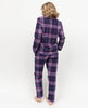 Edie Womens Navy Mix Lightly Brushed Check Pyjama Set