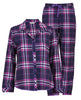 Edie Womens Navy Mix Lightly Brushed Check Pyjama Set