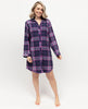 Edie Womens Lightly Brushed Check Nightshirt